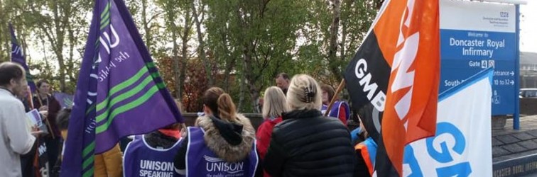 Doncaster picket line